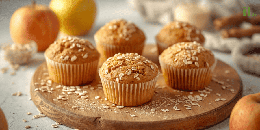Apple Cinnamon Oat Muffins