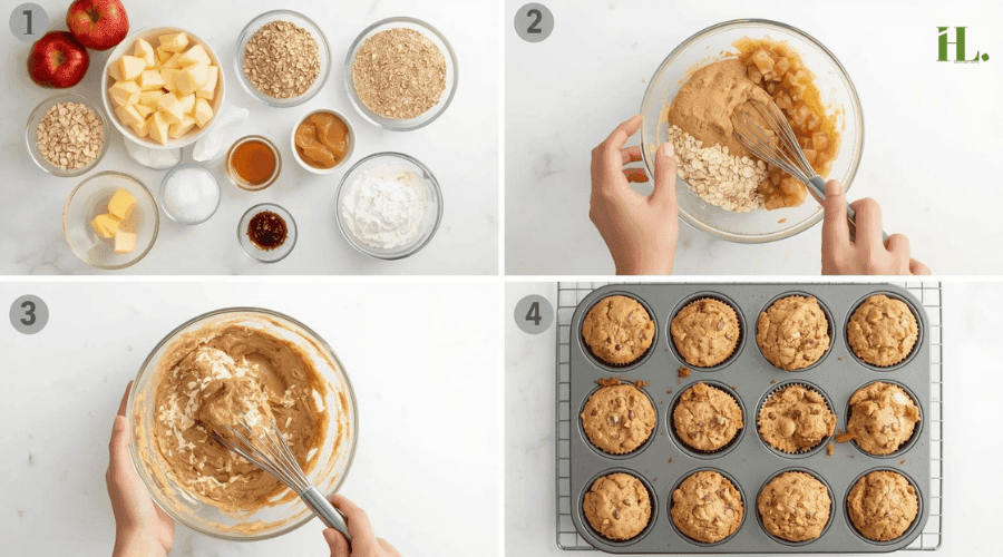 How to Make Healthy Apple Cinnamon Oat Muffins
