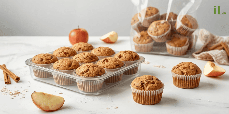 Storage Instructions for Healthy Apple Cinnamon Oat Muffins