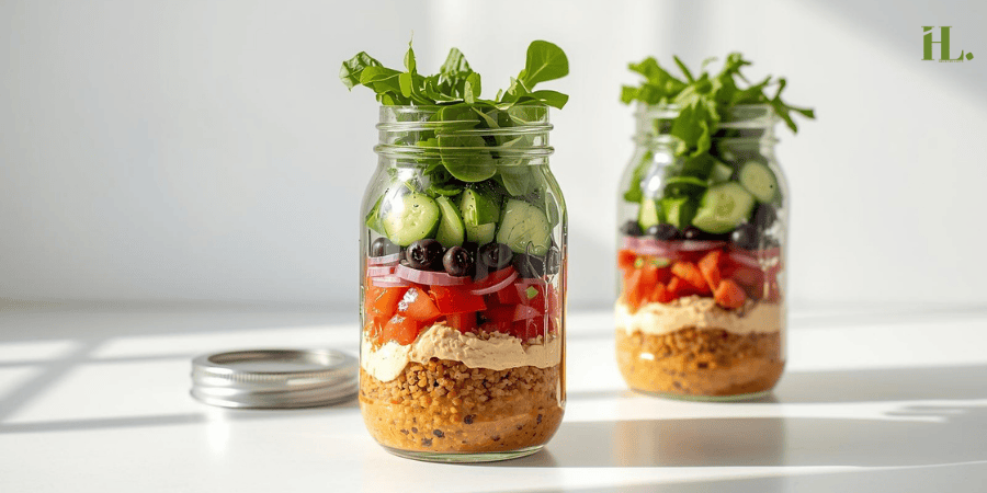 Storage Instructions for Mediterranean Mason Jar Salad