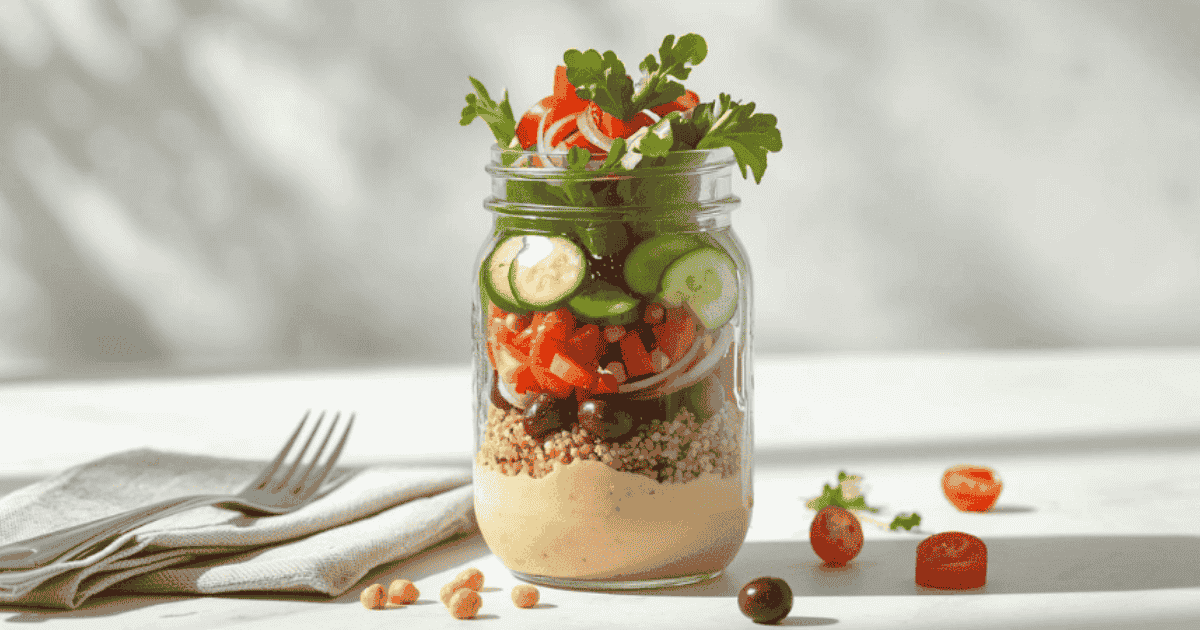 Mediterranean Mason Jar Salad
