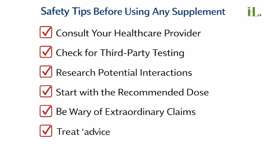 Safety Tips Before Using Any Supplement